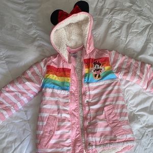Disney Girls size 7/8 Sherpa lined jacket